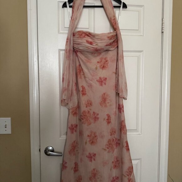 Azazie Atelier Maxi Dress - Pink Floral - Picture 4 of 7
